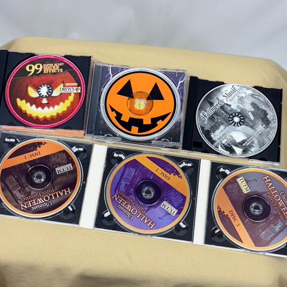 Halloween Music CDs Bundle of 6 Classic Holiday Party Sound Effects School Safe - Picture 3 of 9